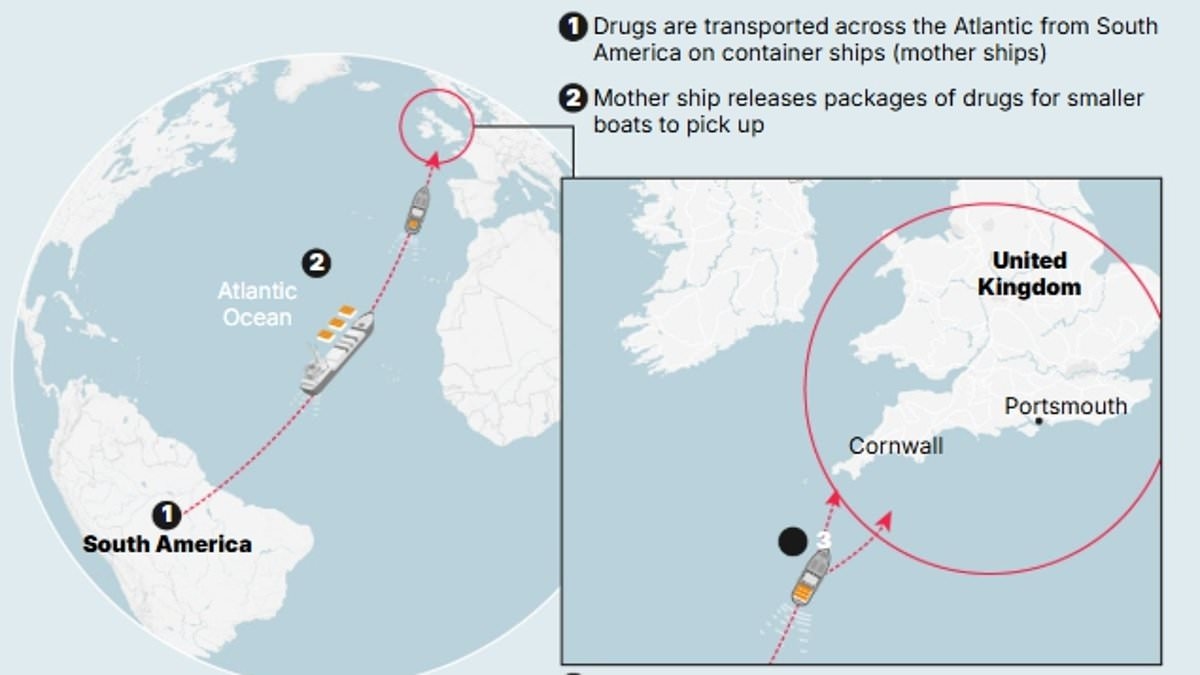 The huge cartel cocaine 'mother ships' that constantly circle Britain: Inside the cat and mouse battle on the high seas between drug lords and special forces