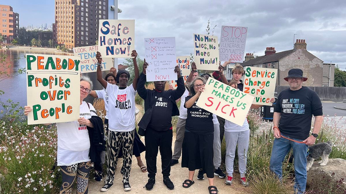 Protestors stage sit-in at estate where A Clockwork Orange was filmed over claims 'white, middle-class' regeneration project is 'ethnic cleansing'