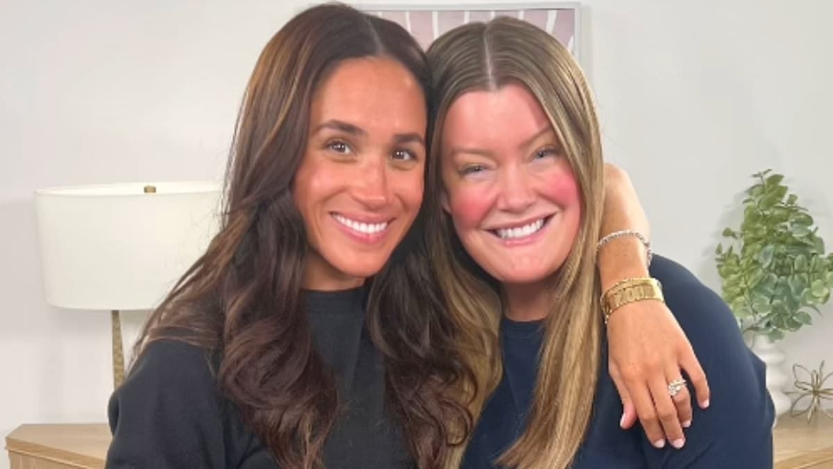 Meghan Markle sips cocktails and beams for selfies in unseen photos shared by her Montecito BFFs for her 44th birthday - as Duchess herself shares rare personal messages on social media