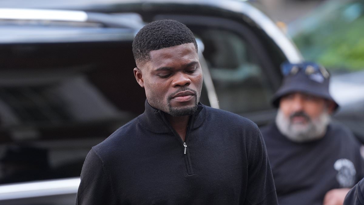 Former Arsenal star Thomas Partey arrives at court for rape hearing after being charged with five counts against two women