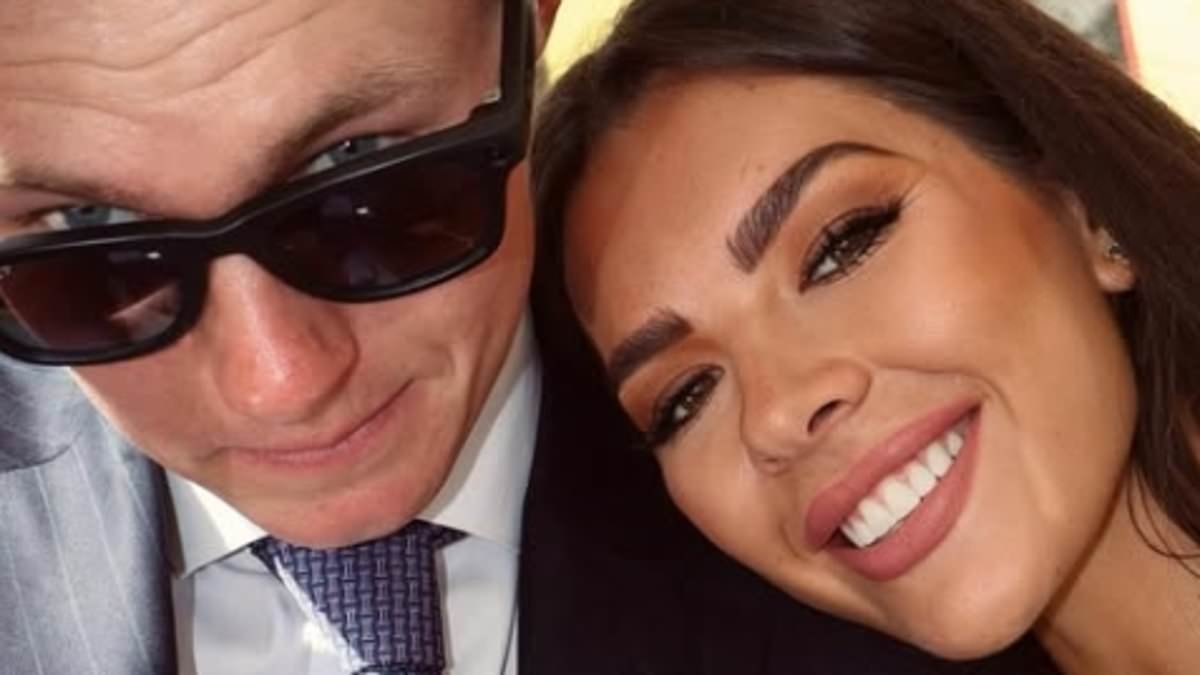 Gemma Owen shares a rare loved-up snap with boyfriend Red Morgan as they snuggle up for a selfie during a day out at the races