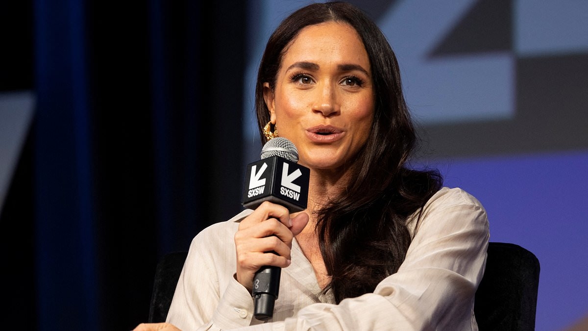 Moment Meghan Markle was interrupted publicly during panel event: How actress Brooke Shields stopped Duchess's gender activism story to share just how 'different' they are