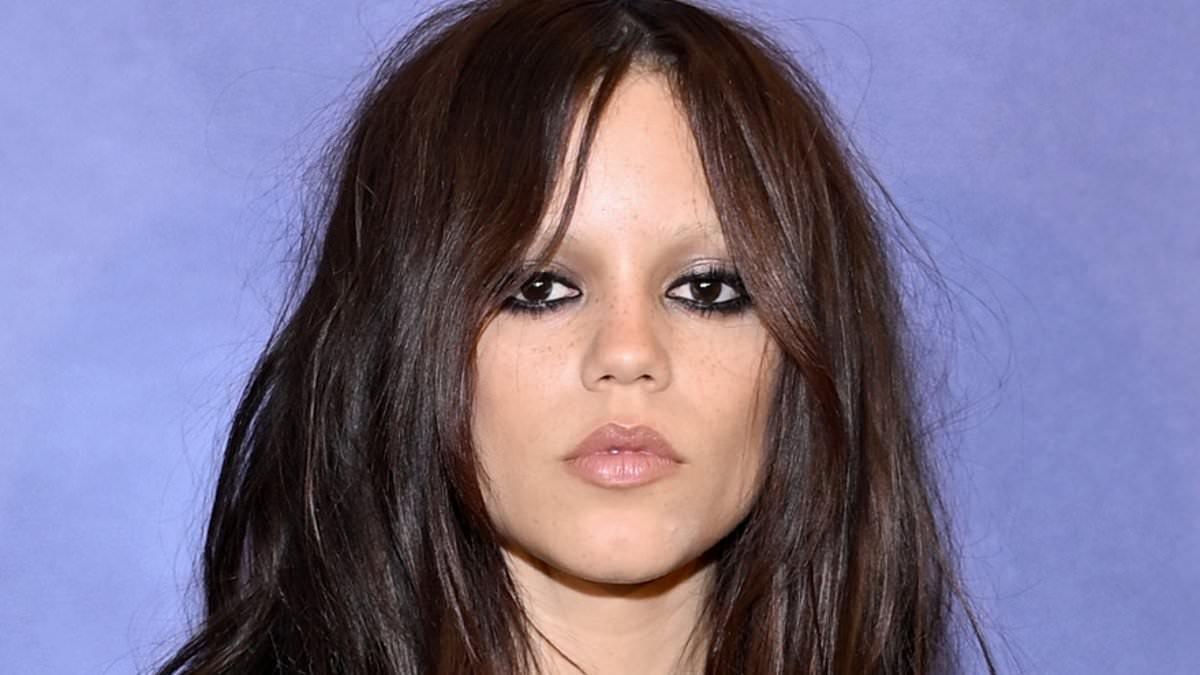 Jenna Ortega flashes cleavage at Wednesday event as she keeps no-eyebrow look that's divided fans
