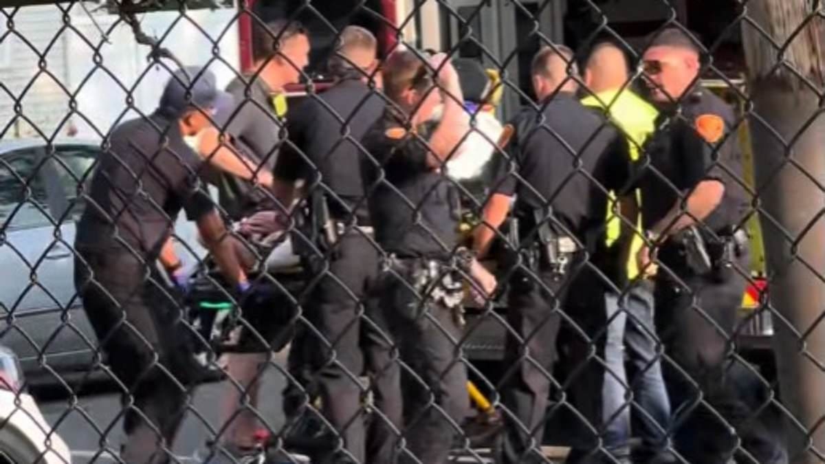 Fire chief suspended after he was filmed shouting 'Shut the f**k up!' at girl, 10, being stretchered into ambulance
