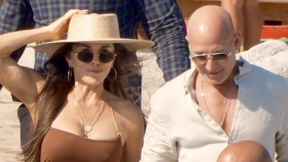 Jeff Bezos matches wife Lauren Sanchez's gold necklaces as he debuts flashy look while in Ibiza with Leonardo DiCaprio