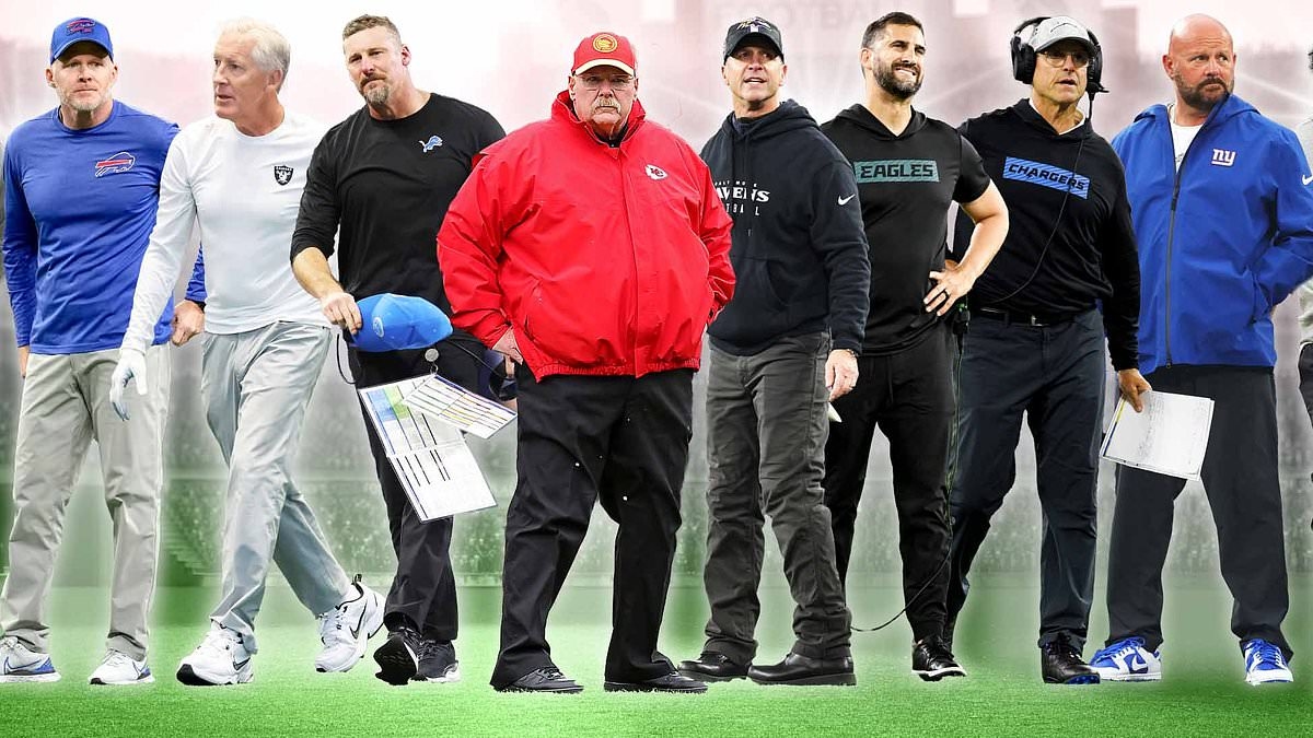 DailyMail+ Power List ranks NFL coaches from a $30m flop to a sideline saint and a loathed Super Bowl Champion