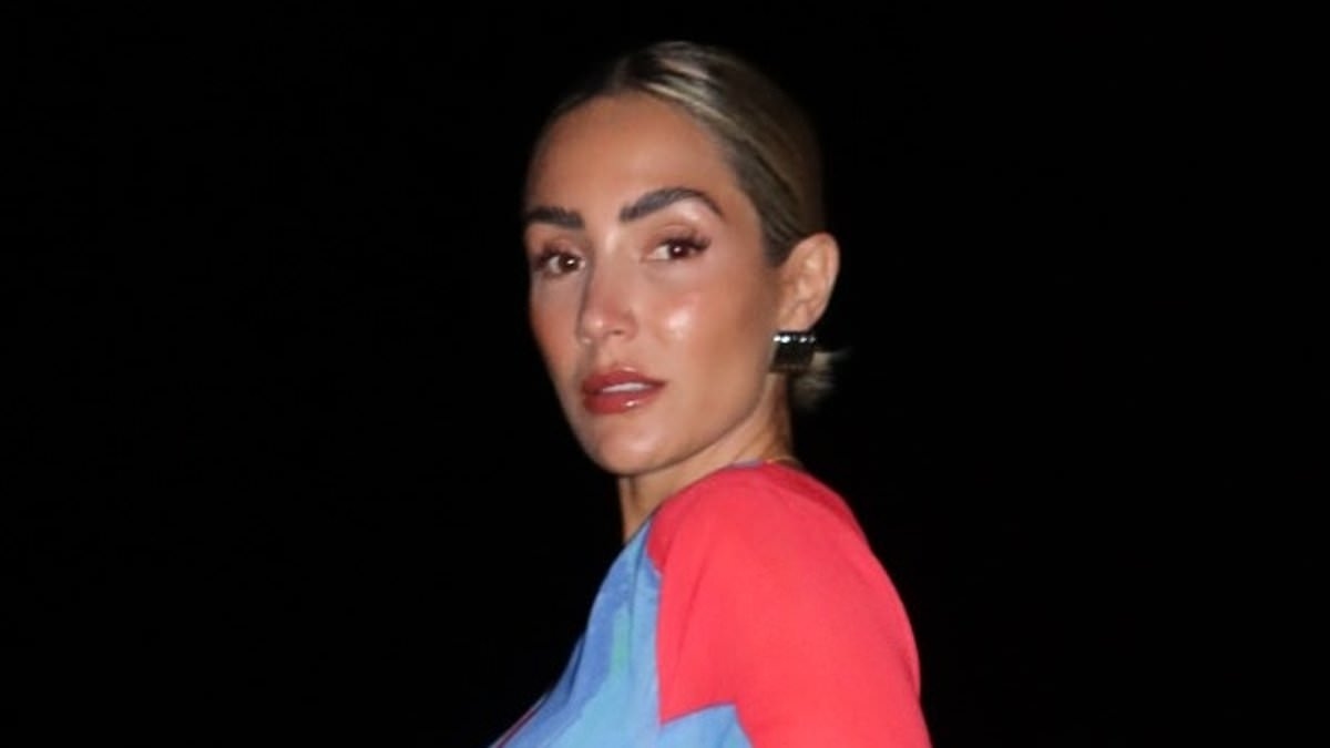 Frankie Bridge looks radiant as she jets off to the Maldives on a family holiday to celebrate husband Wayne's 45th birthday