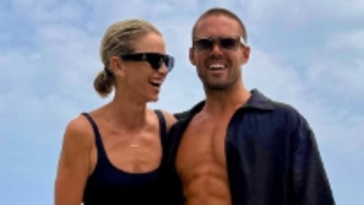 Swimsuit-clad Vogue Williams looks more loved-up than ever with husband Spencer Matthews as she marks his birthday with a series of sweet snaps