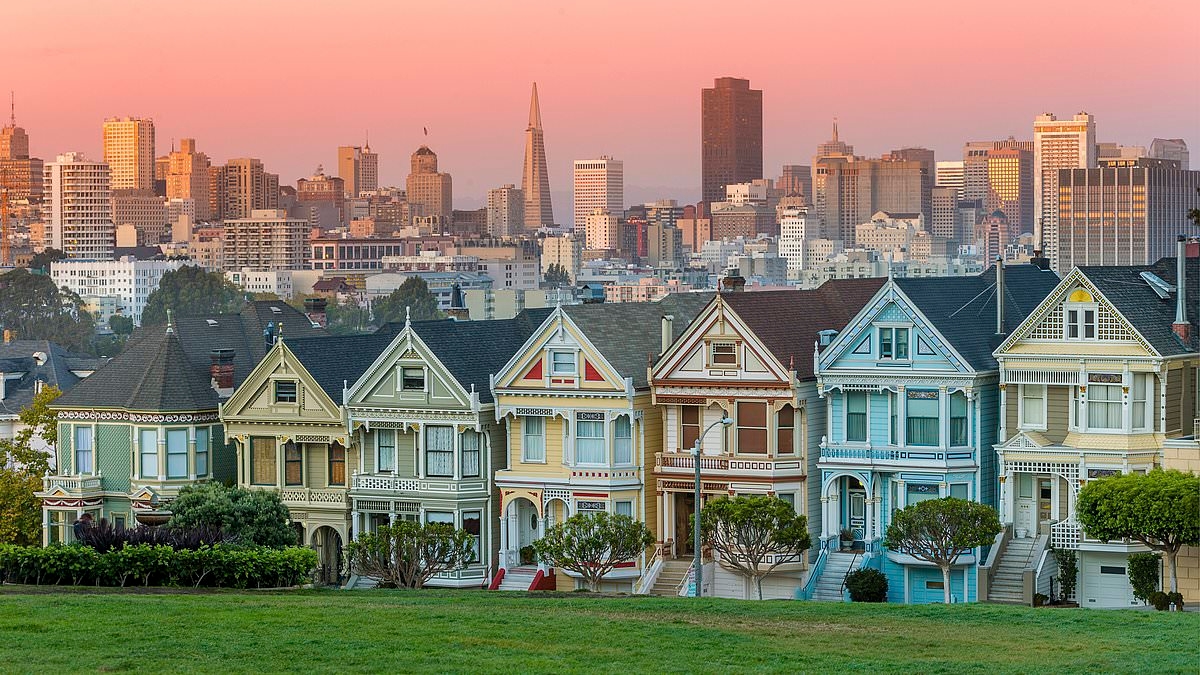 Interior of iconic San Francisco 'Painted Lady' house
