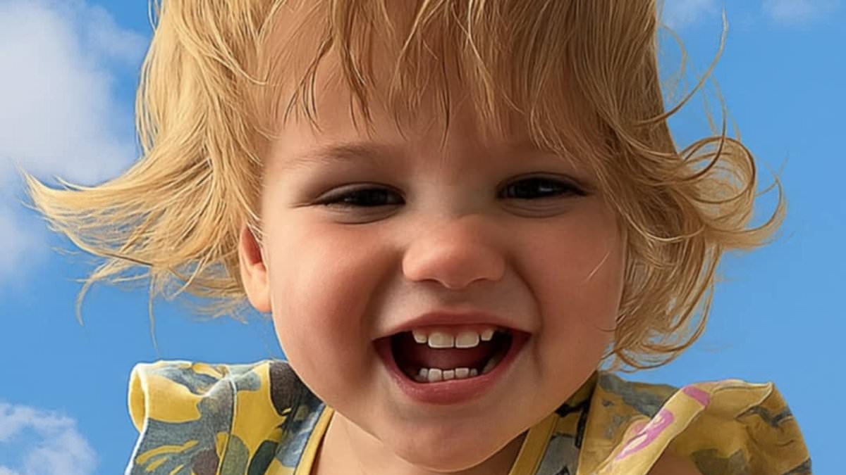 Pictured: One-year-old girl who died two days after being rushed to hospital with serious injuries - as two people are released on bail