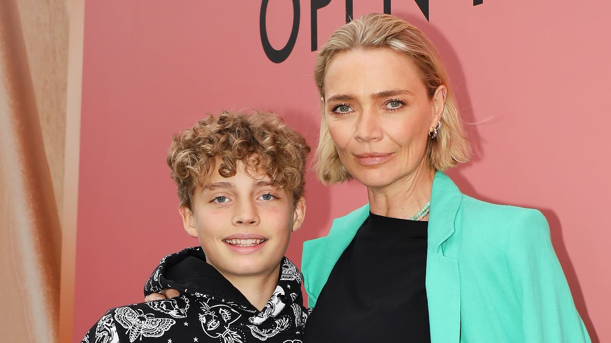 Jodie Kidd makes rare public appearance with her lookalike son Indio, 13, as they attend the Space NK London launch party