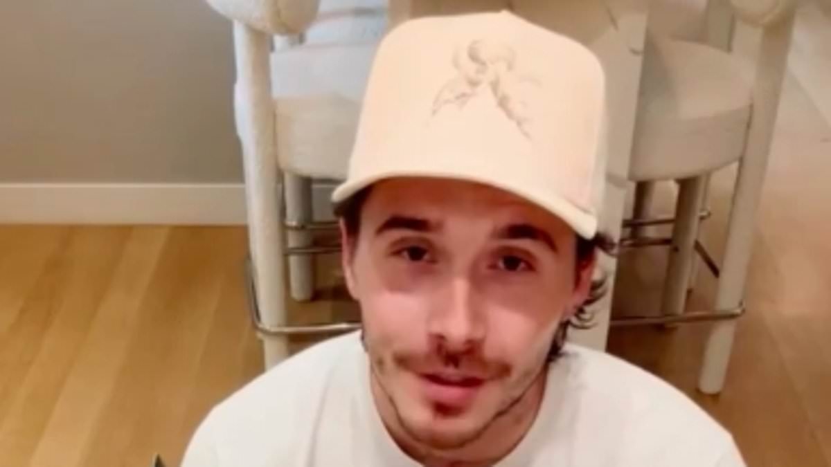 Brooklyn Beckham is back in the kitchen as he whips up a carbonara in latest cooking video - after renewing his vows with wife Nicola Peltz amid family feud