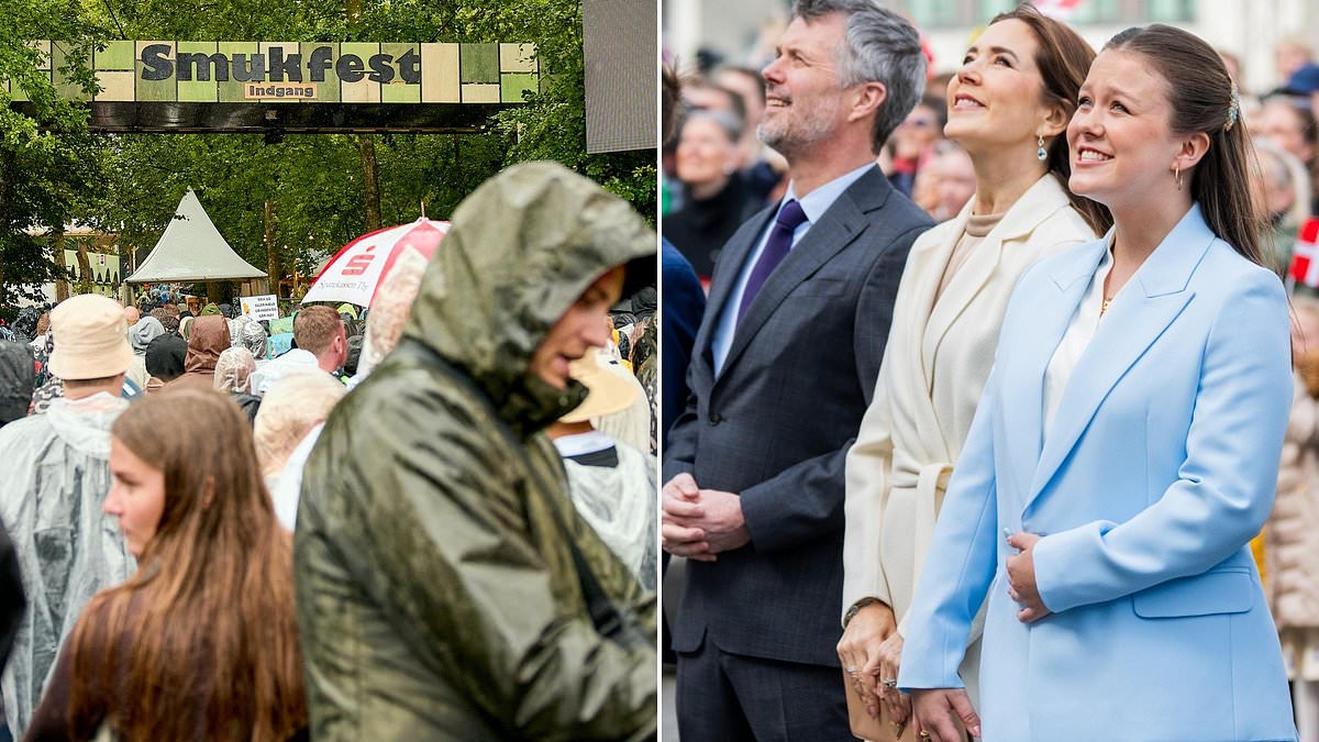 Queen Mary's daughter Princess Isabella is caught in an X-rated shirt at a wild Danish music festival - and royal watchers are fuming