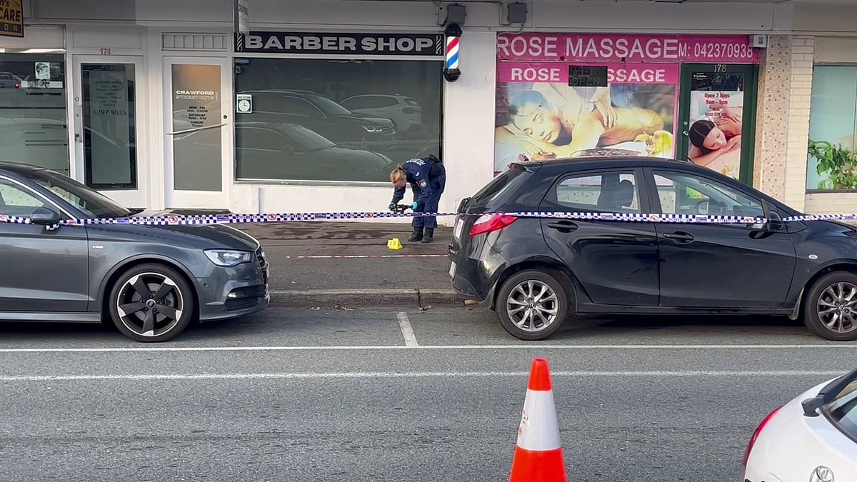 Bloodbath at a barber shop after horror double stabbing in Queanbeyan - - leaving two men critically wounded