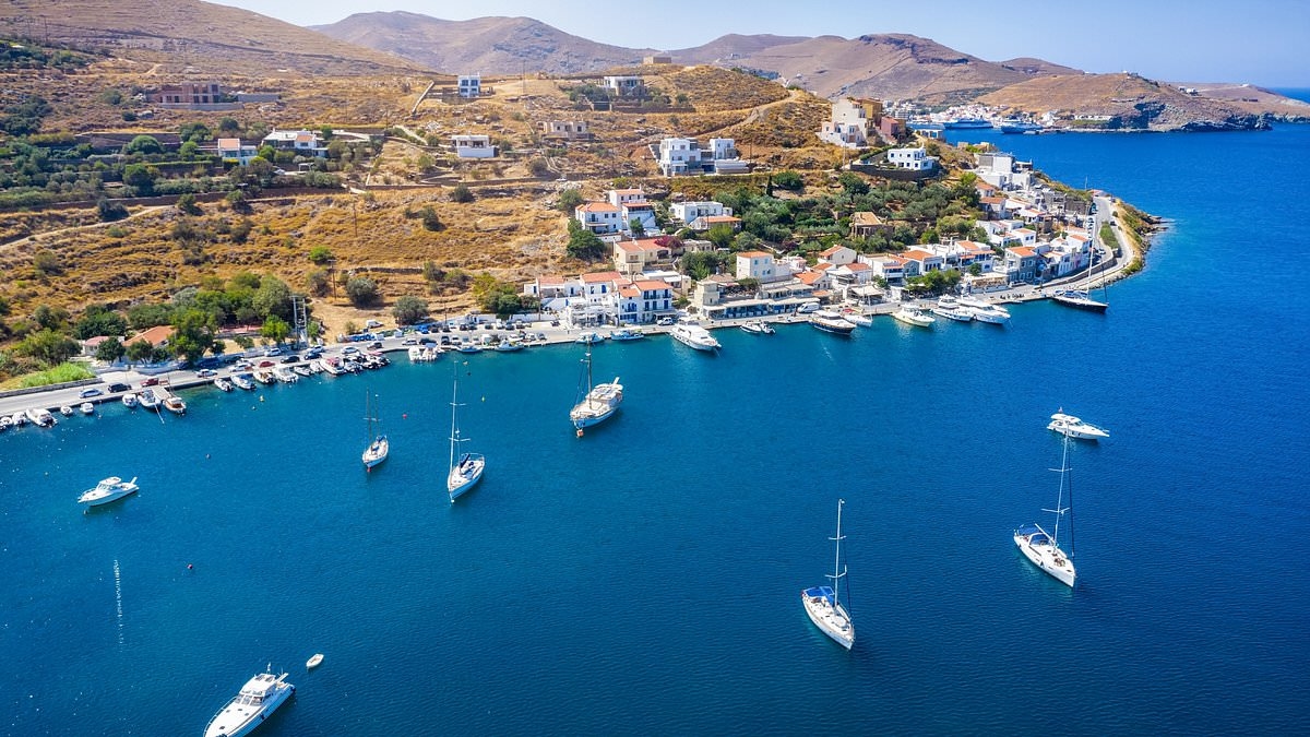 Two cruise ship tourists are killed as gale-force winds hit Greek seas, forcing ferries to stay in port and disrupting travel for tens of thousands of holidaymakers