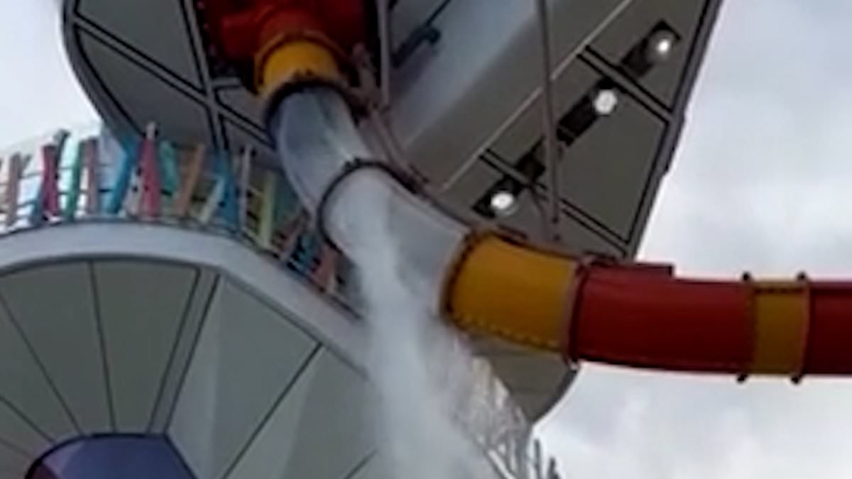 Cruise passenger is injured when water slide panel shatters while he was going down it