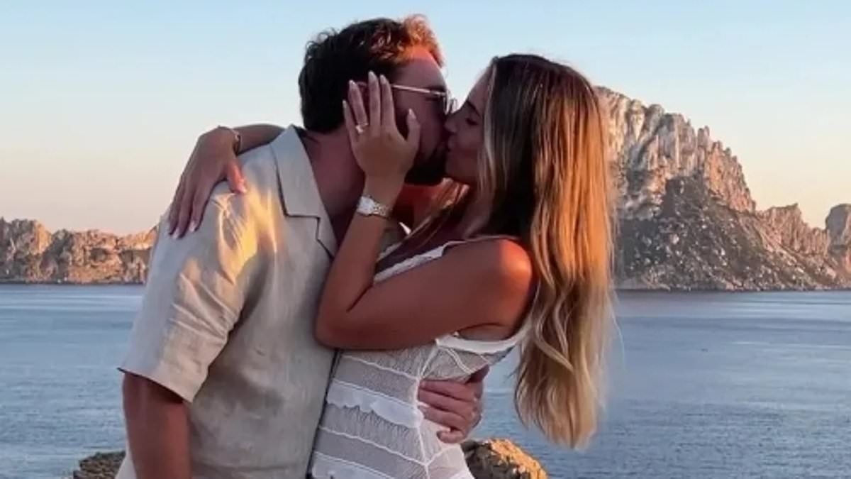 Wayne Lineker's daughter Tia, 26, arrives in Mallorca ahead of her wedding to football manager partner Harry Agombar, 32
