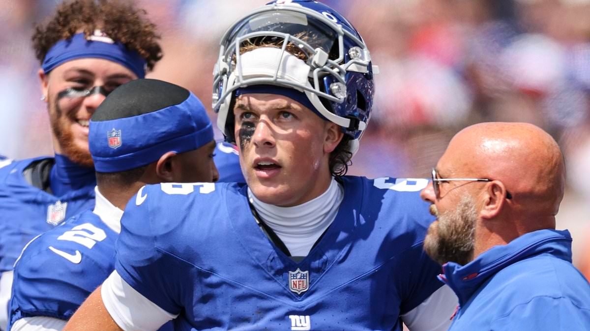 Giants first-round pick Jaxson Dart answers fans' prayers with beautiful touchdown pass in preseason debut