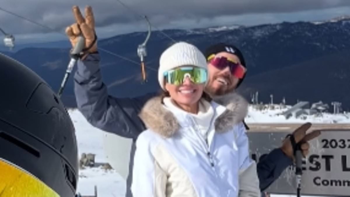 Dina Broadhurst reunites with multimillionaire heir John Winning for cosy ski trip in Thredbo
