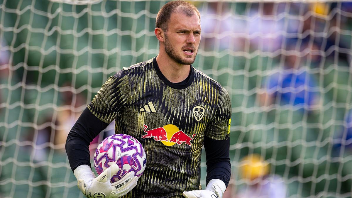Leeds' new No 1 declares himself 'fully fit and ready to go' ahead of Premier League debut as Daniel Farke reveals where Illan Meslier is in pecking order