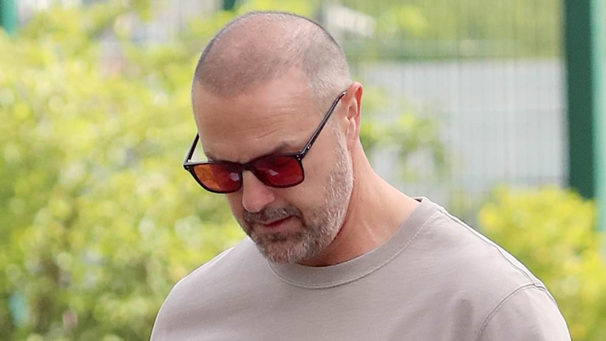 Paddy McGuinness looks downcast as he steps out after 'struggling to sell the £6.5million Cheshire mansion' he shares with wife Christine