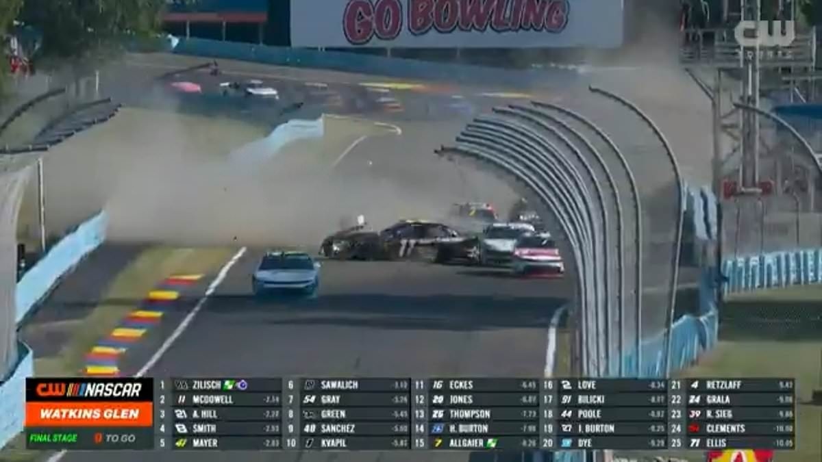 Controversial NASCAR driver sparks horrific mass car wreck... on return from suspension over past crash