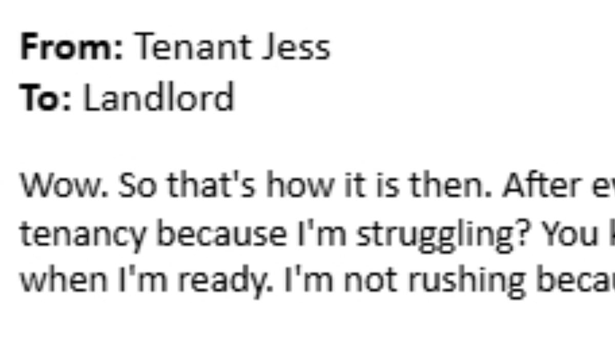 Jess had three months to move out of her rental after giving notice. What she did next left her landlord fuming