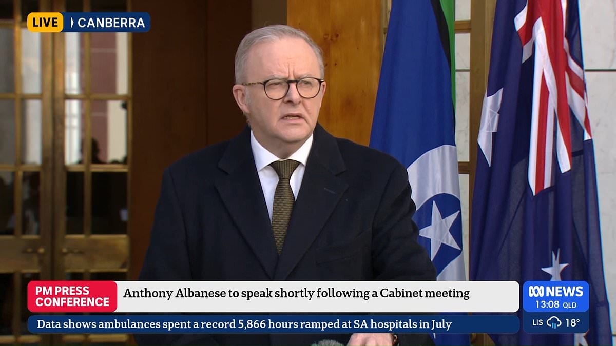Anthony Albanese announces Australia WILL support a Palestinian state in historic decision - after Netanyahu slammed potential move as 'shameful'