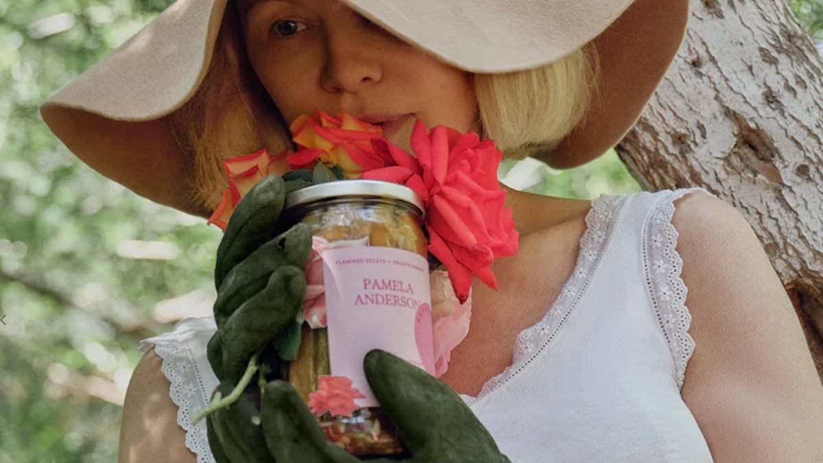 Pamela Anderson's pickles will make Meghan green with envy! Fans go wild for Baywatch star's new product - after she addresses claims the Duchess 'ripped off' her cooking show