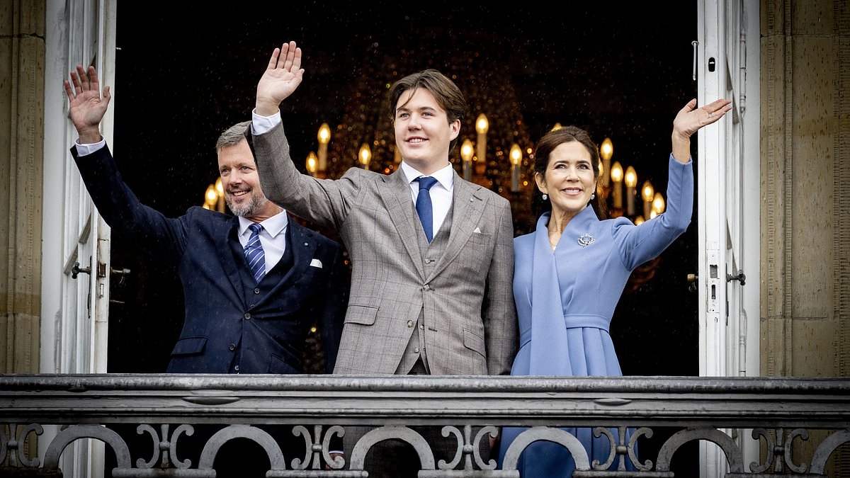 Crown Prince Christian of Denmark, 19, is caught smooching daughter of former Army captain at music festival - and the rumoured couple have even 'enjoyed a holiday to Ibiza together'