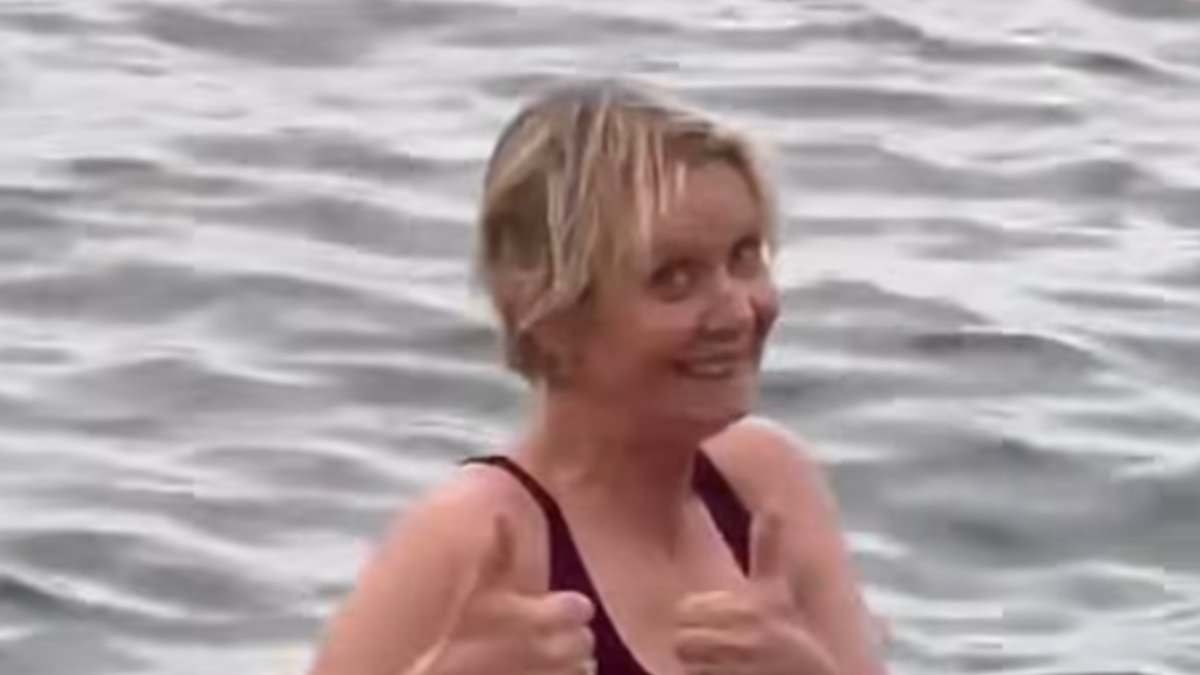Cynthia Nixon braves a dip in the Irish sea as she gives an insight into her travels with wife Christine Marinoni