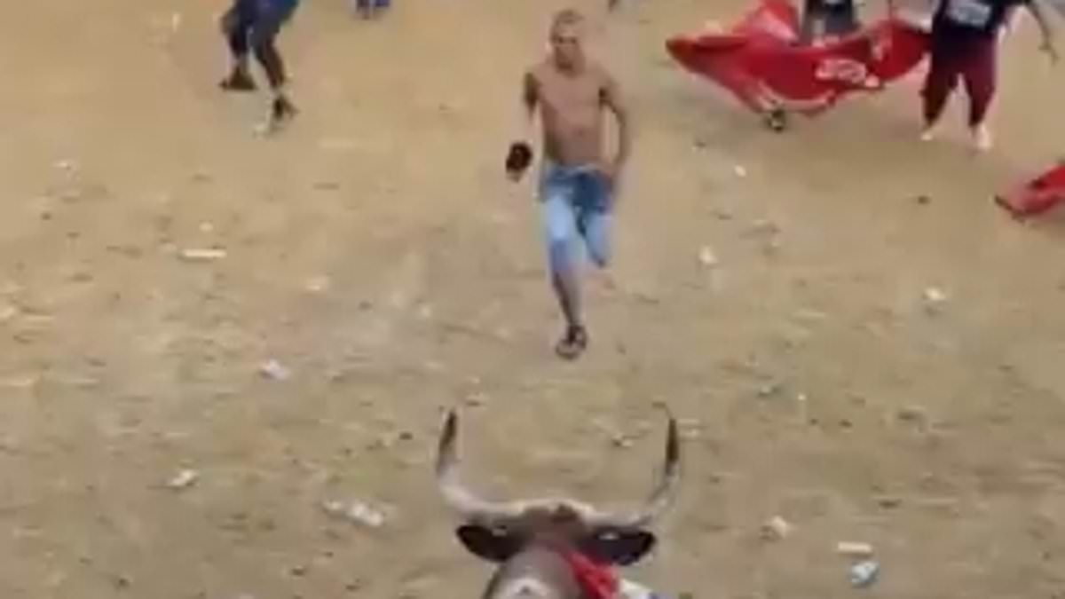 Bullfighter, 35, is gored to death after taunting animal at packed festival