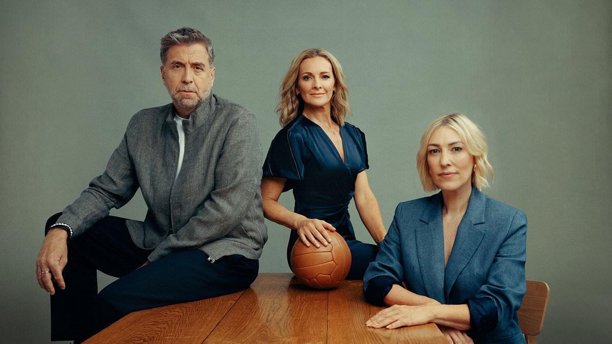 Pictured: Match of the Day's new line-up pose together ahead of debut season as presenter of first post-Gary Lineker show is revealed