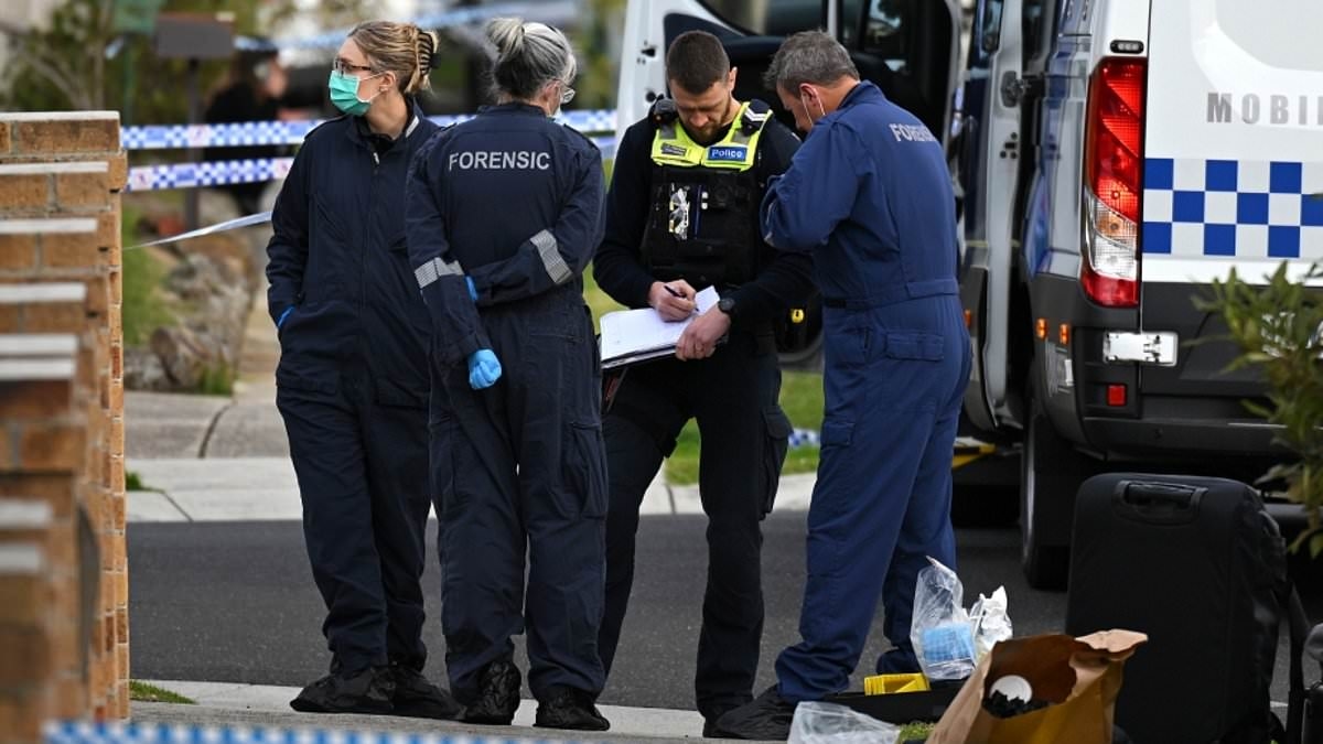 Pregnant woman allegedly butchered alongside her decapitated partner is identified - as detectives probe sinister graffiti outside their Mount Waverley home