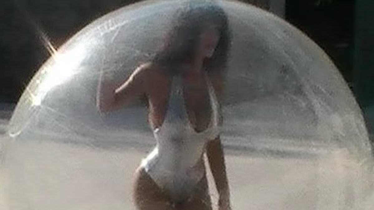 Fans express concern as Kanye West's wife Bianca Censori poses in barely-there bodysuit in a bubble