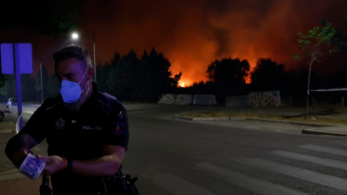 FIREBALLS hit Spain as wildfires spark freak 'fire whirls' and reach Madrid, killing one person as Europe's heatwave hell continues