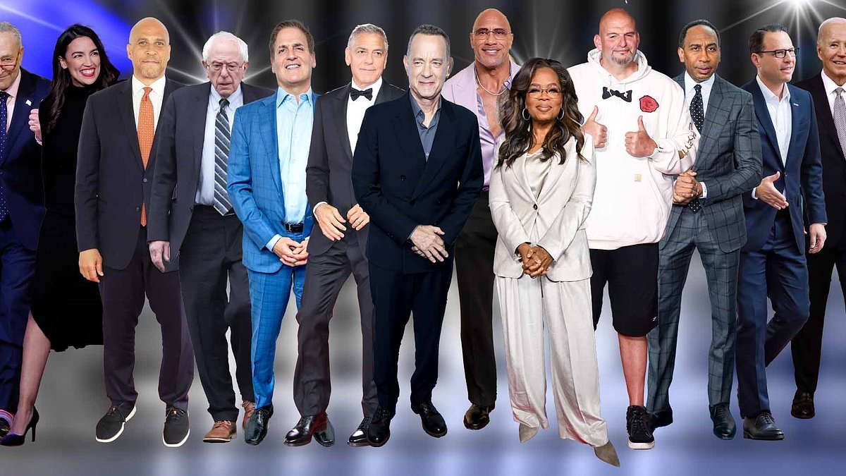 Democrat crisis exposed by DailyMail+ Power List…with woeful public support for all presidential contenders… as celebrities top liberal leadership wish list instead
