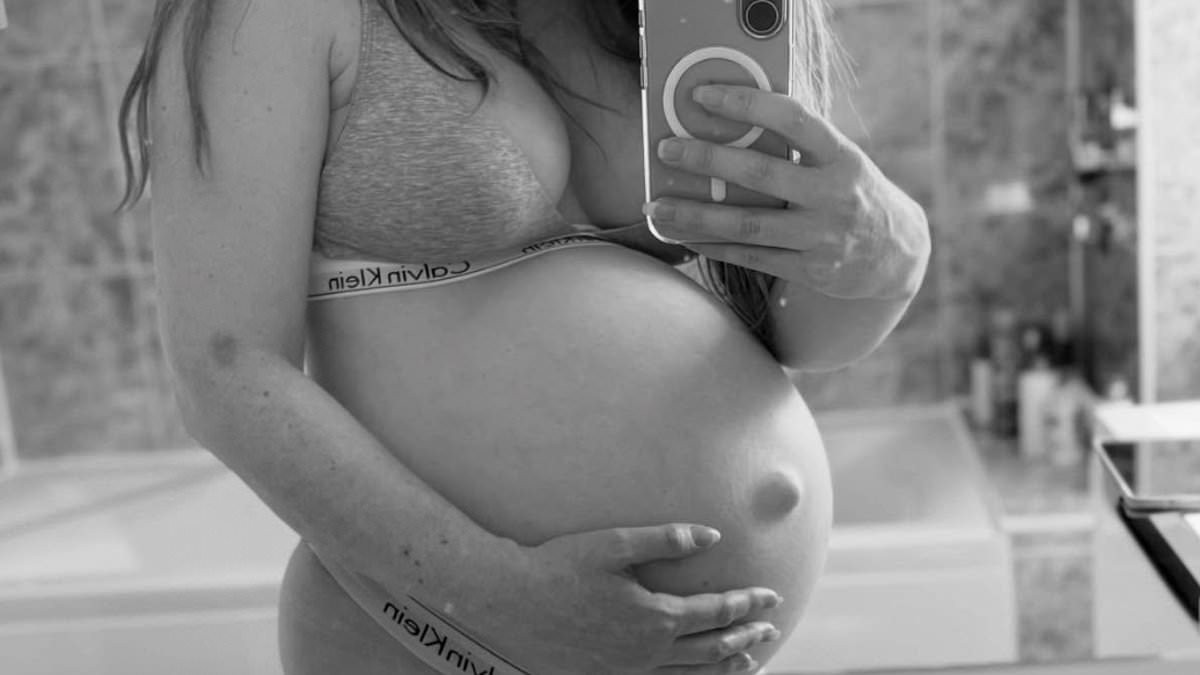 Hollyoaks star reveals she is pregnant with her first child as she shows off her baby bump