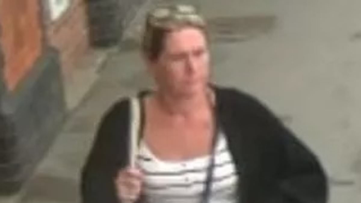 CCTV released in hunt for missing mother, 49, who was last seen at train station - as daughter issues desperate plea 'after bag is found at park'