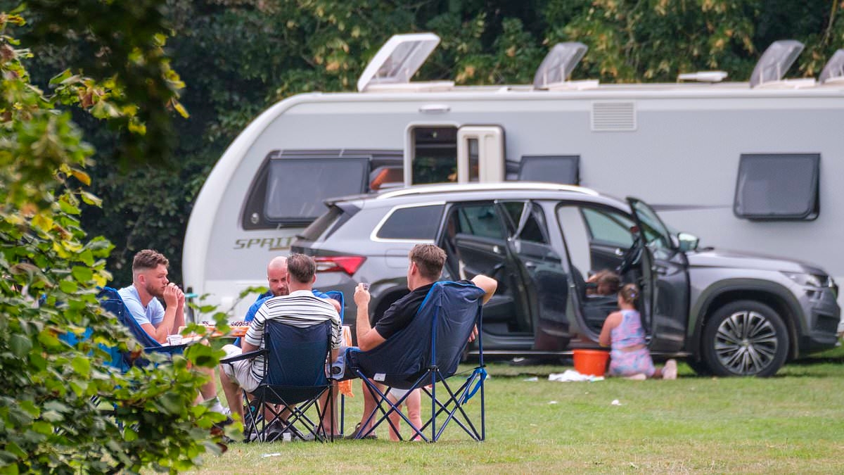 Worried residents watch on as 'travellers take over local park'