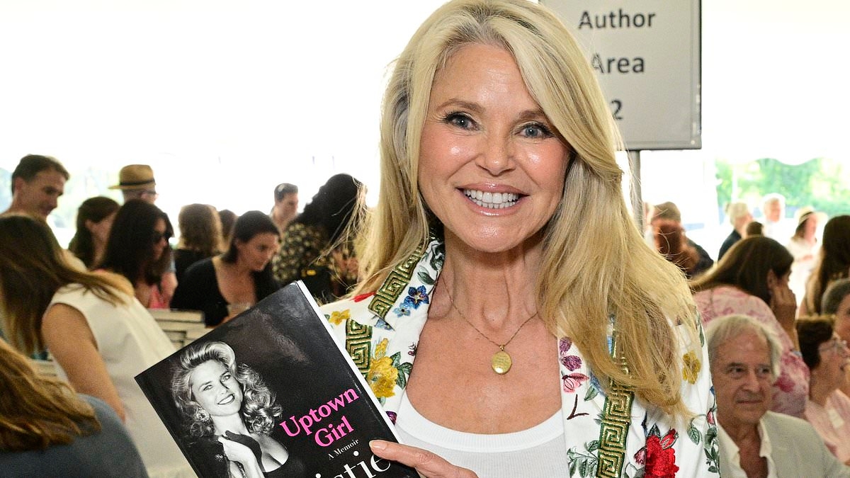 Christie Brinkley's awkward moment as ex-husband she accuses of cheating with teen shows up at her book signing... with 40-years-younger wife
