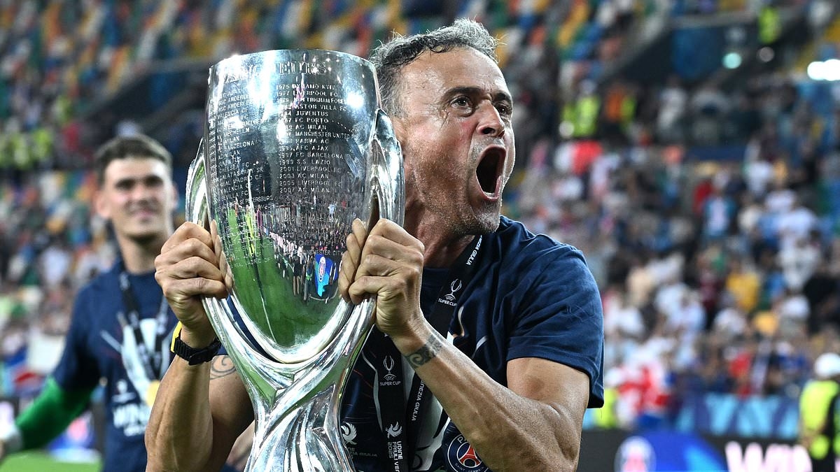 PSG boss Luis Enrique gives brutally honest verdict on 'miracle' Super Cup win over Tottenham and admits his side were 'VERY lucky'