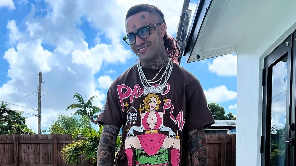 Rapper Lil Pump reveals he nearly lost his life in horror car crash as he shares pictures of his smashed-up vehicle