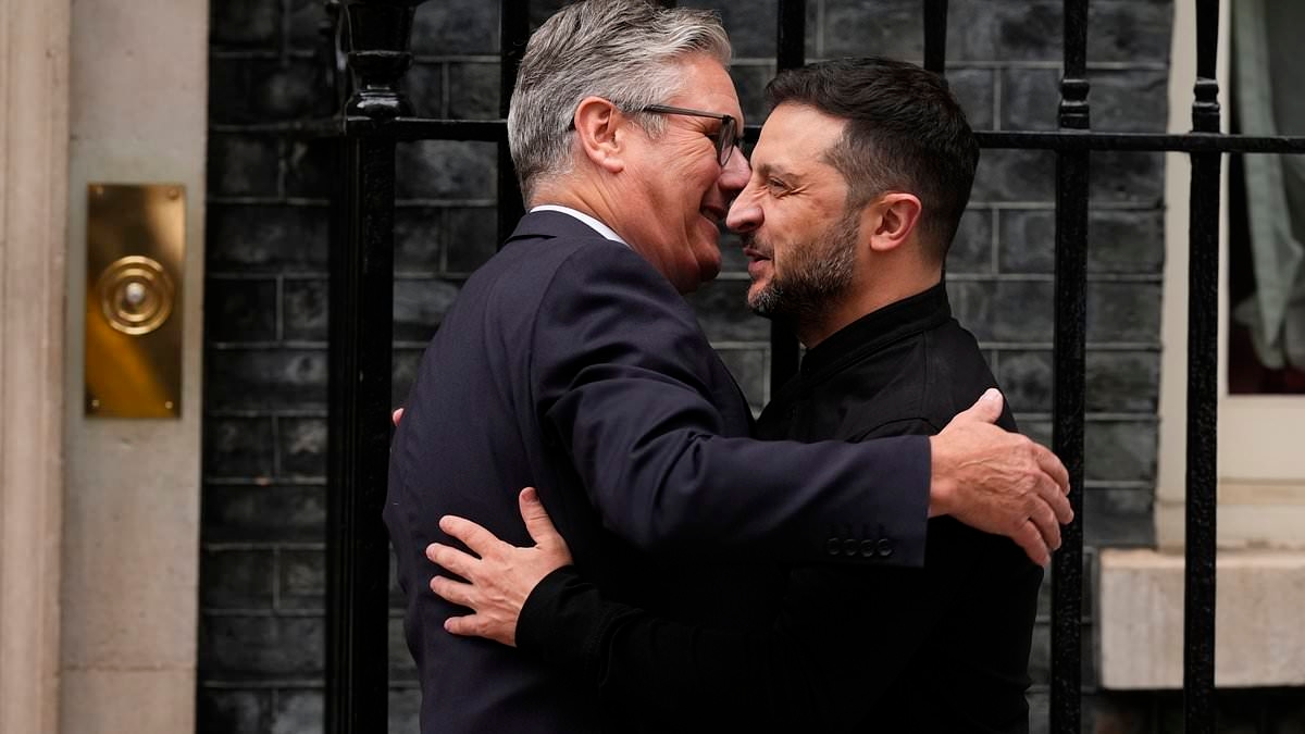 Keir Starmer meets with Volodymyr Zelensky in Downing Street amid claims US and Russia are planning 'West Bank-like occupation' of Ukraine ahead of Trump-Putin talks