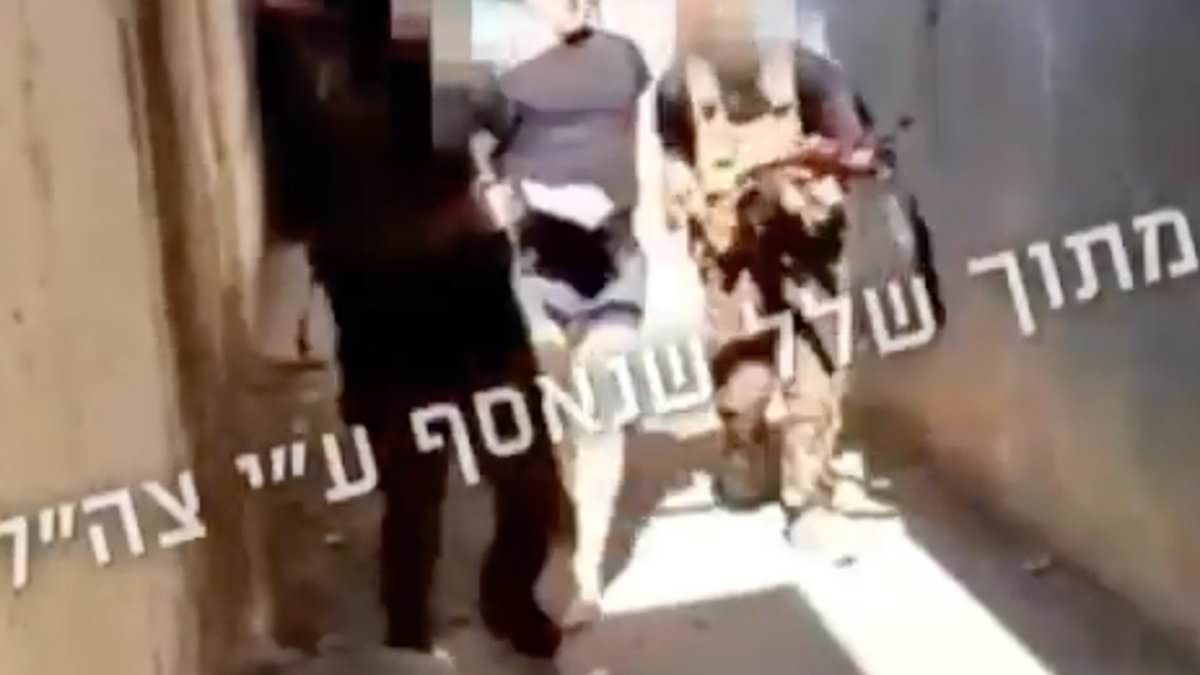 Dragged away to Hell: Terrifying new October 7 footage shows kidnapped Israeli led through Gaza by Hamas terrorists as baying mob tries to lynch him... before being starved and tortured for 491 days