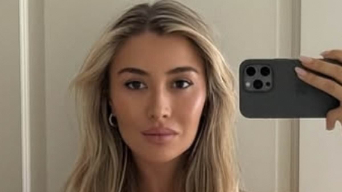 Pregnant Sophie Habboo cradles her growing baby bump in a grey co-ord before cosying up to husband Jamie Laing in sweet summer snaps