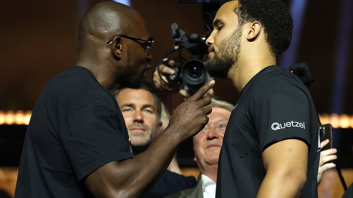 Dillian Whyte turned up the heat with Moses Itauma during a tense face-off in Saudi Arabia demanding the young Brit 'drop the tough guy act' ahead of their heavyweight showdown