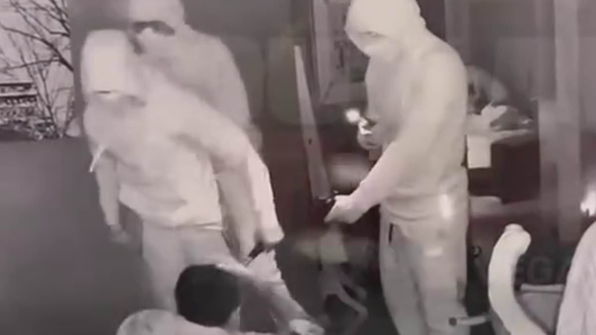 Chilling footage of the horrific moment five hooded thugs hammered, stabbed and shot a man - as new details are revealed about exactly WHAT the savages were hunting