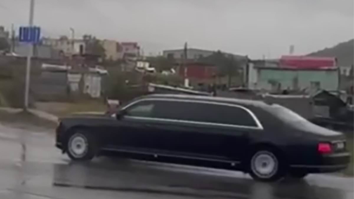 Putin comes to America: Russian leader heads to Pacific Coast in heavily armoured limo before jetting to Alaska for historic meeting with Trump