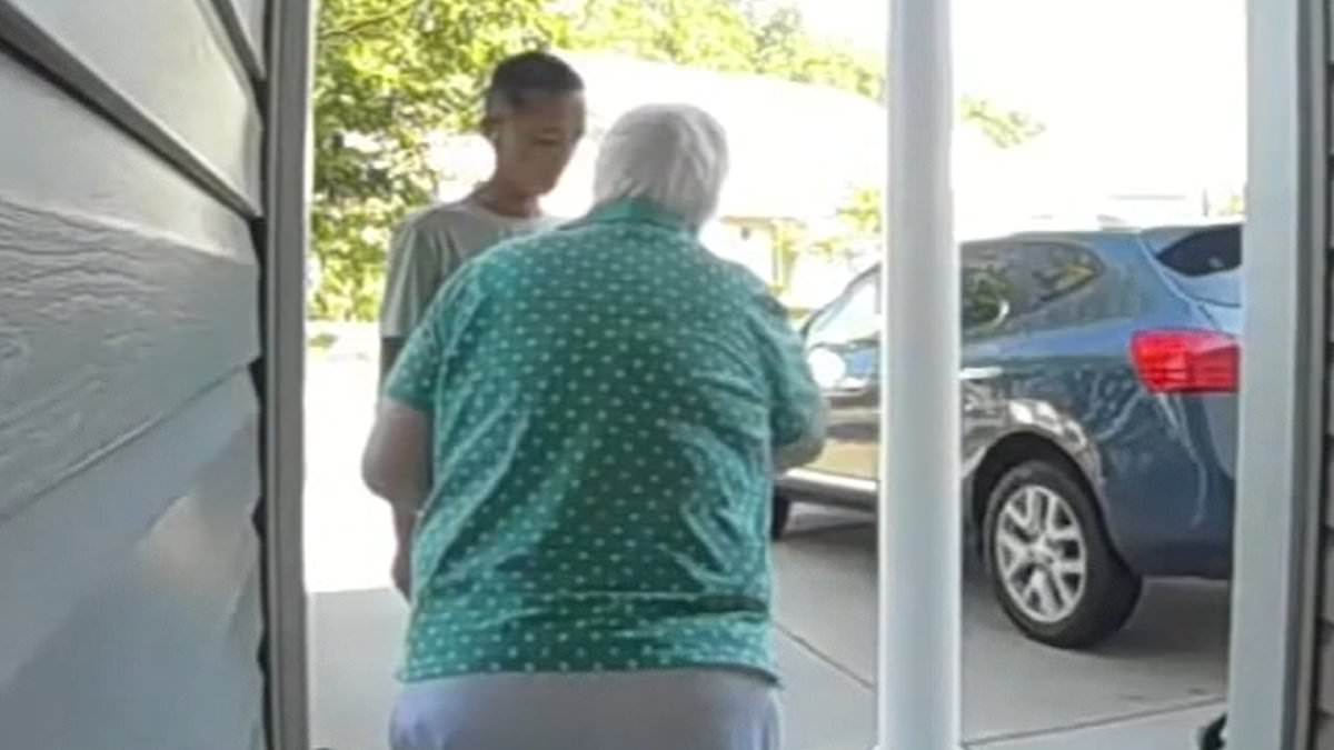 Doorbell cam catches moment trusting elderly widow is ruthlessly scammed out of her savings